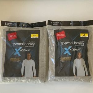 Men’s tagless thermal Henley